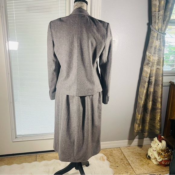 Evan Picone Vtg 80’s Heather Grey Single Breasted Wool Blazer Jacket USA Sz 10 - Picture 7 of 14